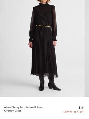 Alexa Chung for Madewell Black Maxi Overlay Dress